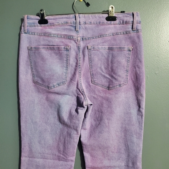 NoBo No Boundaries Bootcut Womens Jeans Pink Purple Dip Dyed Size 13 - Picture 4 of 6